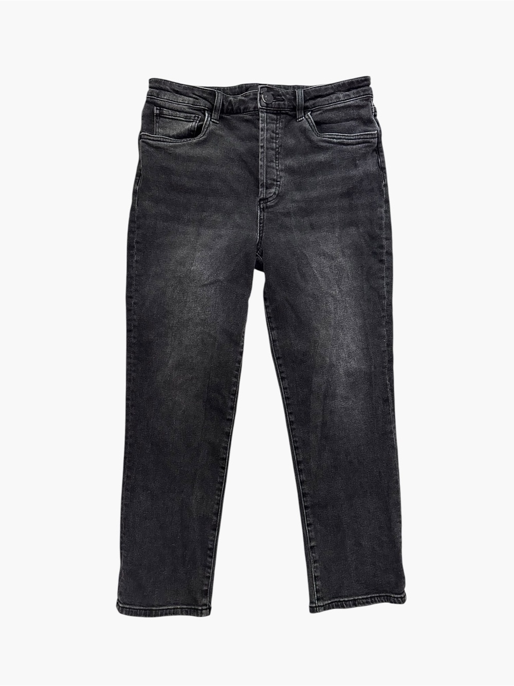 KUT from the Kloth Black High Rise Straight Leg Jeans Size 8 Button Fly - Picture 2 of 6